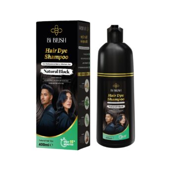 Natural Black BiBlush Ammonia-Free Hair Dye Shampoo – 400ml